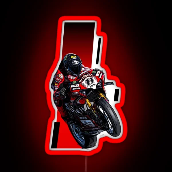 Drawing Bulega SBK Season 24 RGB Neon Sign