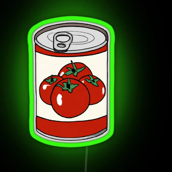 Drawn Can Of Tomatoes RGB Neon Sign