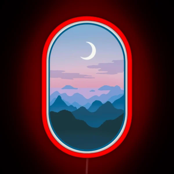 Dreamy Evening Landscape RGB Neon Sign