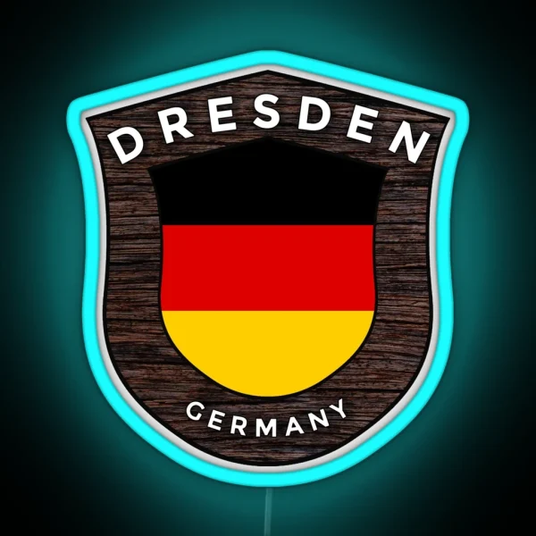 Dresden Germany Emblem Flag RGB Neon Sign