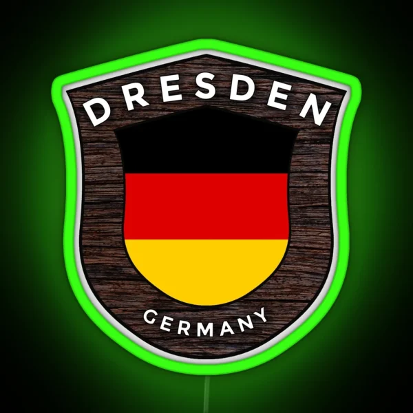 Dresden Germany Emblem Flag RGB Neon Sign