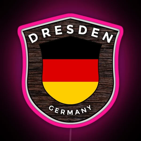 Dresden Germany Emblem Flag RGB Neon Sign