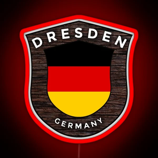 Dresden Germany Emblem Flag RGB Neon Sign