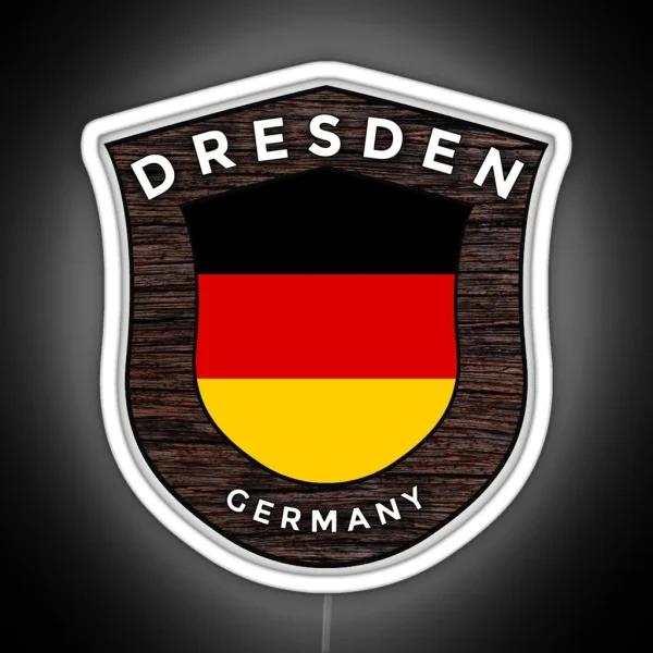 Dresden Germany Emblem Flag RGB Neon Sign