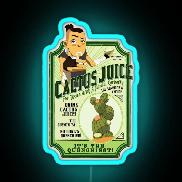 Drink Cactus Juice Classic Led RGB Neon Sign