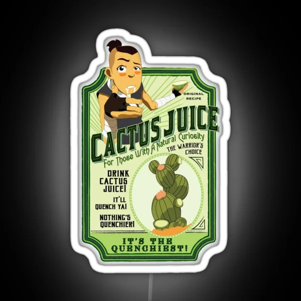 Drink Cactus Juice Classic Led RGB Neon Sign