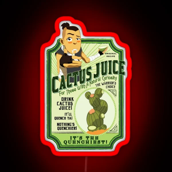 Drink Cactus Juice Led RGB Neon Sign