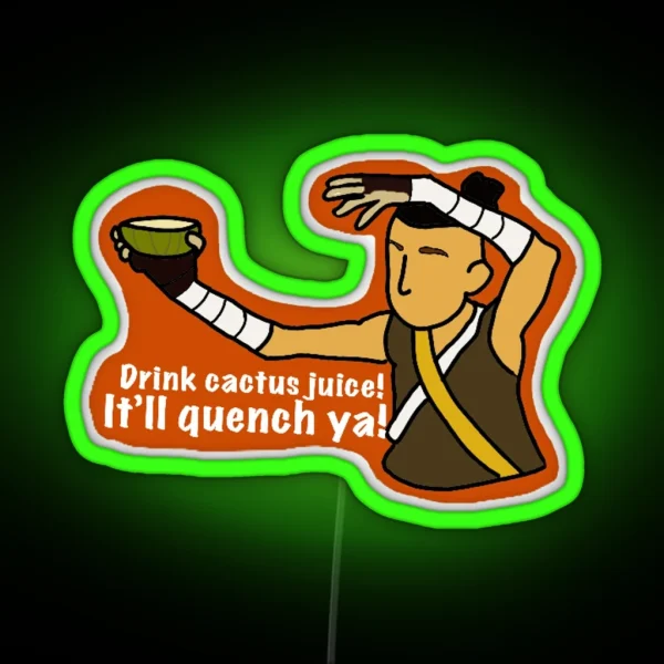 Drink Cactus Juice RGB Neon Sign