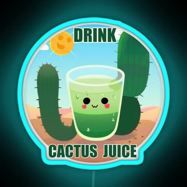 Drink Cactus Juice RGB Neon Sign