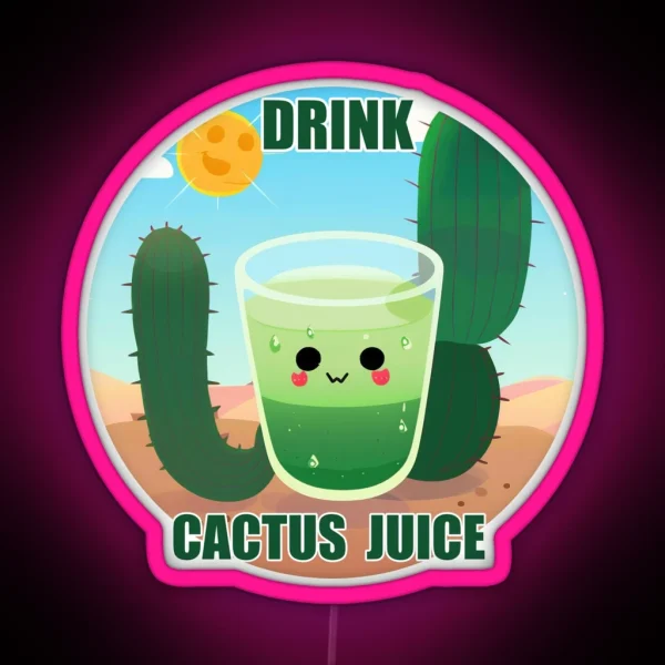 Drink Cactus Juice RGB Neon Sign