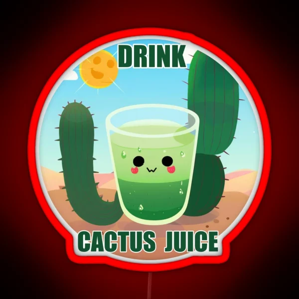 Drink Cactus Juice RGB Neon Sign