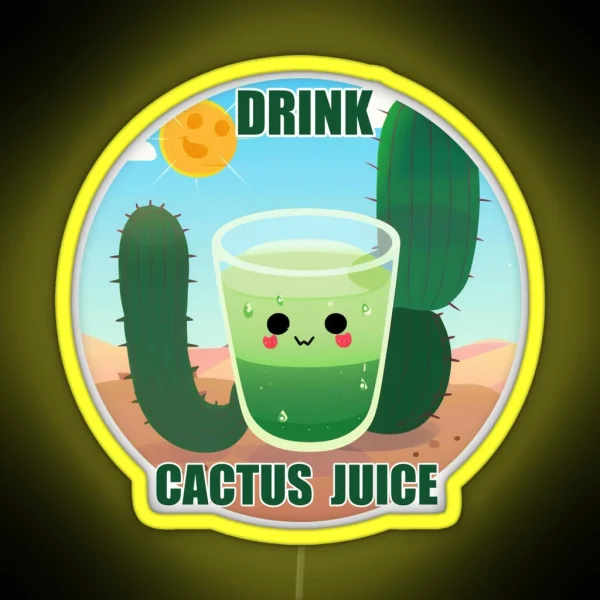 Drink Cactus Juice RGB Neon Sign