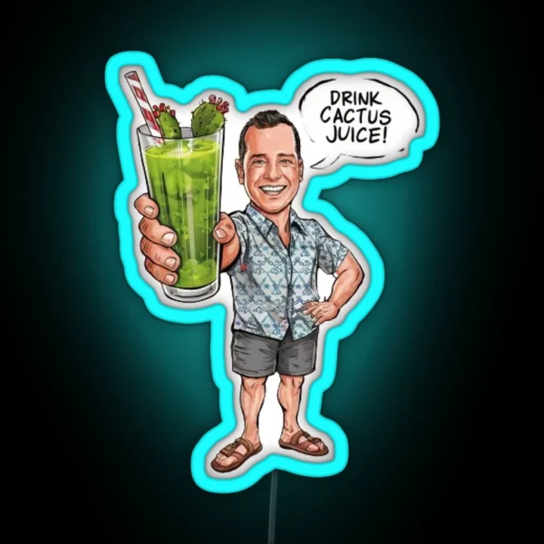 Drink Cactus Juice RGB Neon Sign