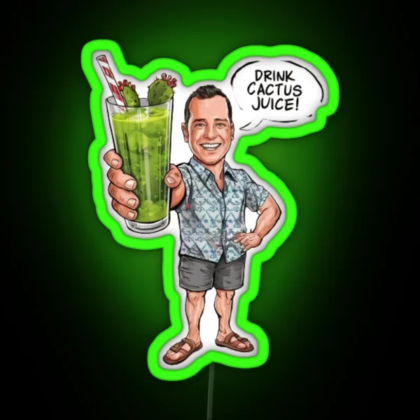 Drink Cactus Juice RGB Neon Sign