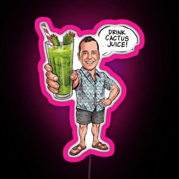 Drink Cactus Juice RGB Neon Sign