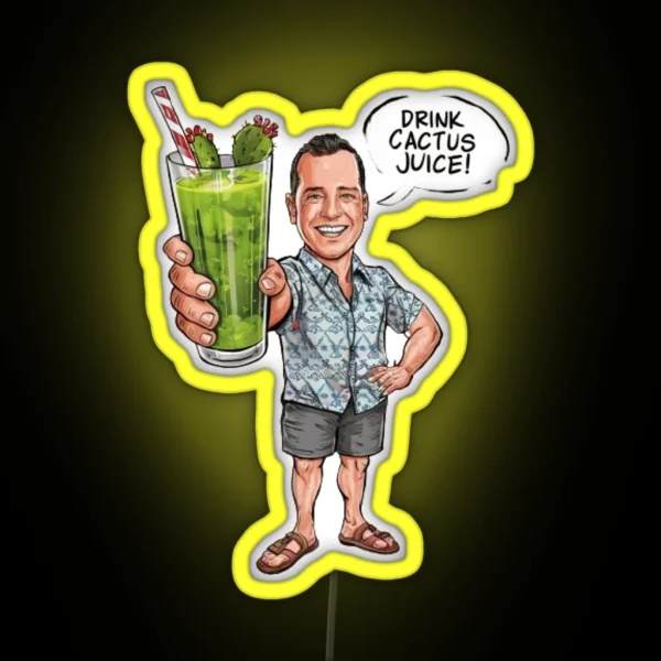 Drink Cactus Juice RGB Neon Sign