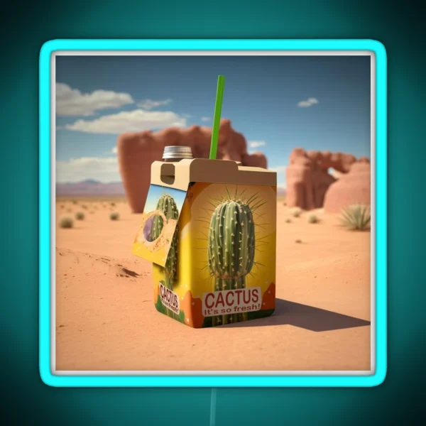 Drink Cactus Juice RGB Neon Sign