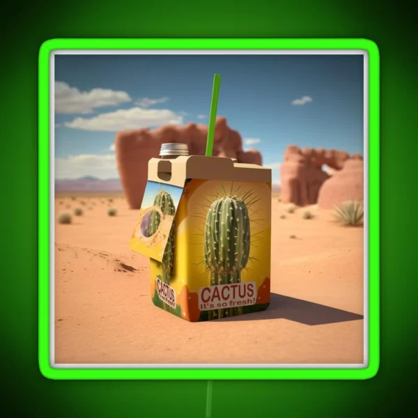Drink Cactus Juice RGB Neon Sign