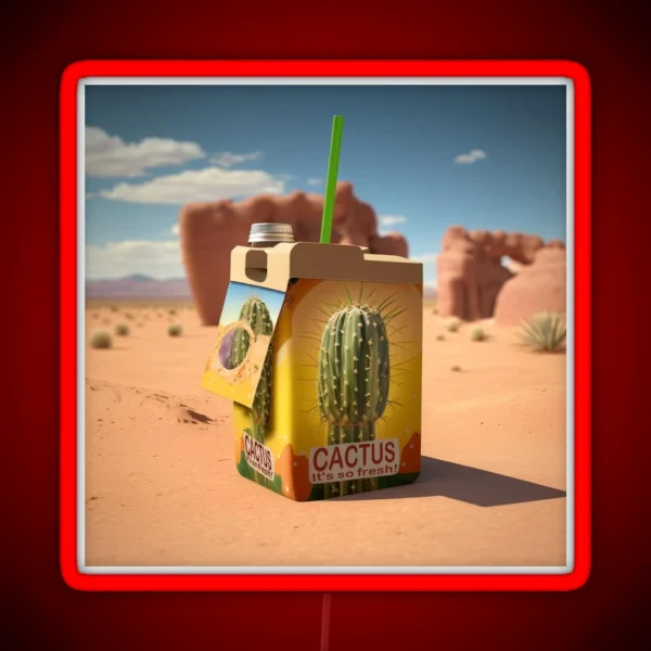 Drink Cactus Juice RGB Neon Sign