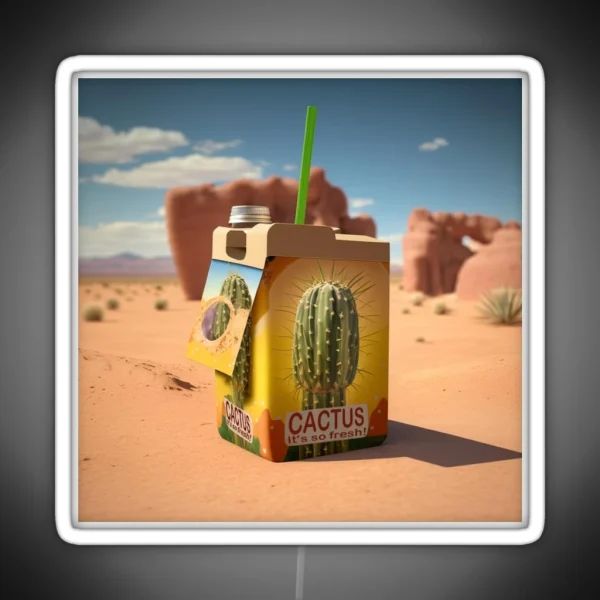 Drink Cactus Juice RGB Neon Sign