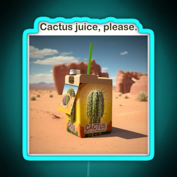 Drink Cactus Juice RGB Neon Sign