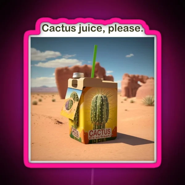Drink Cactus Juice RGB Neon Sign
