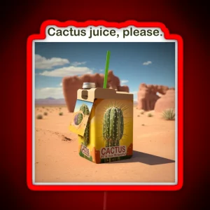 Drink Cactus Juice RGB Neon Sign