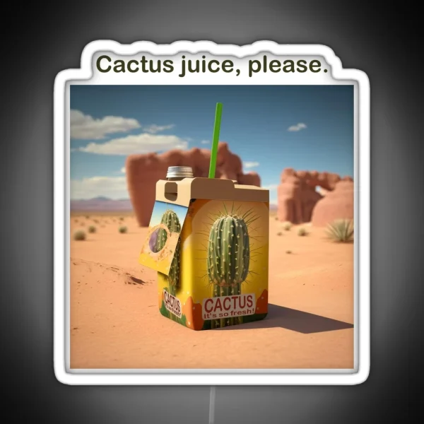 Drink Cactus Juice RGB Neon Sign