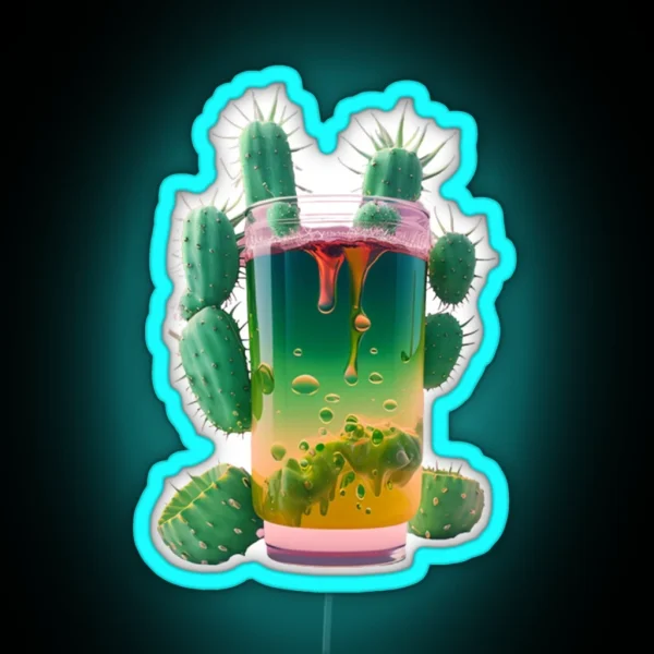 Drink Cactus Juice RGB Neon Sign