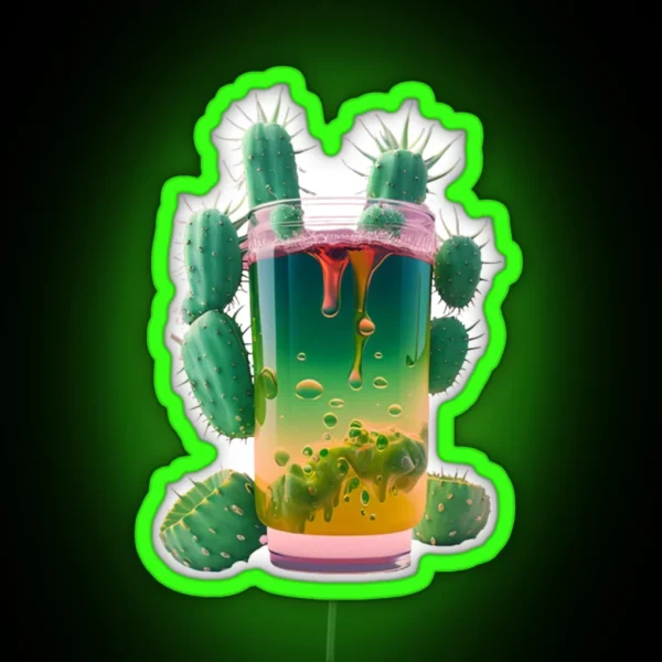 Drink Cactus Juice RGB Neon Sign