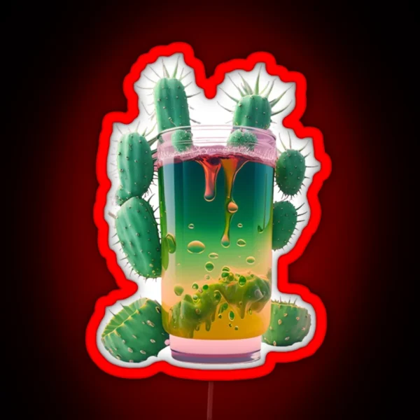 Drink Cactus Juice RGB Neon Sign