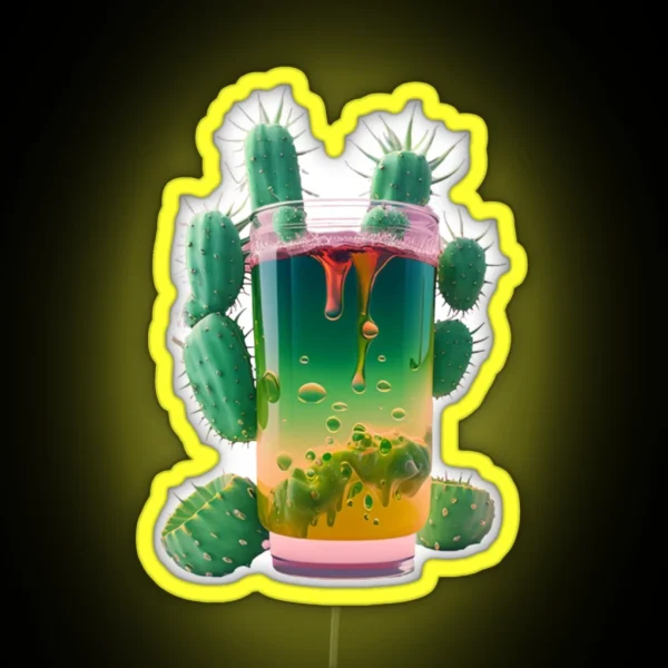 Drink Cactus Juice RGB Neon Sign