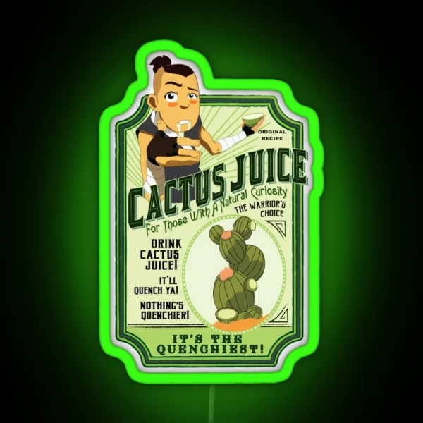 Drink Cactus Juice RGB Neon Sign