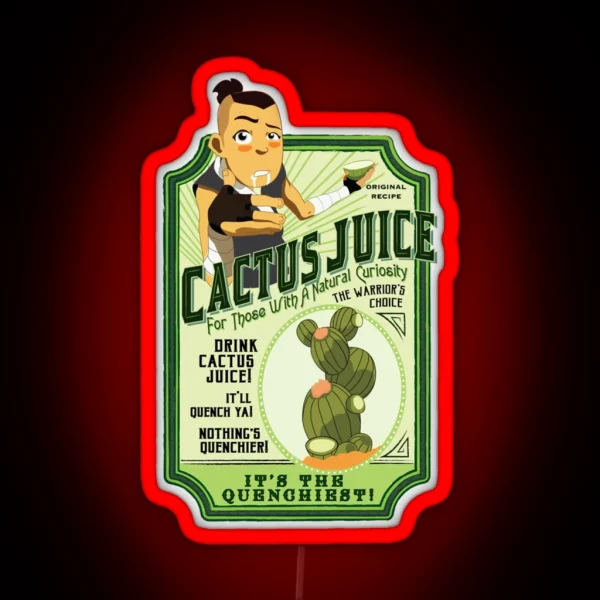 Drink Cactus Juice RGB Neon Sign