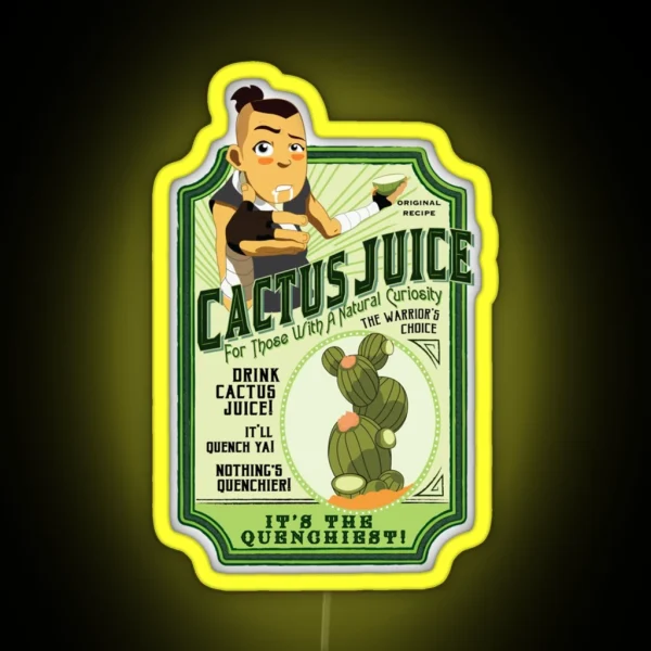 Drink Cactus Juice RGB Neon Sign