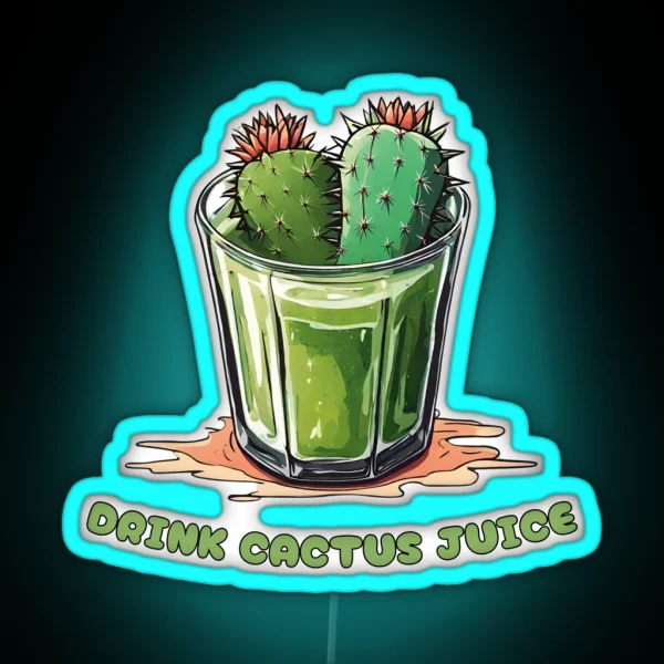 Drink Cactus Juice RGB Neon Sign