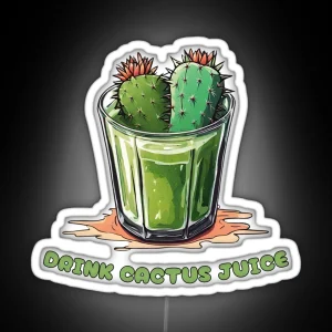 Drink Cactus Juice RGB Neon Sign