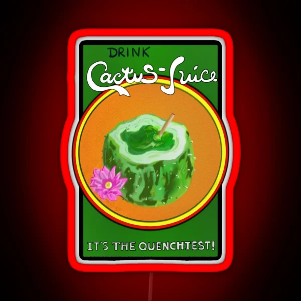 Drink Cactus Juice RGB Neon Sign