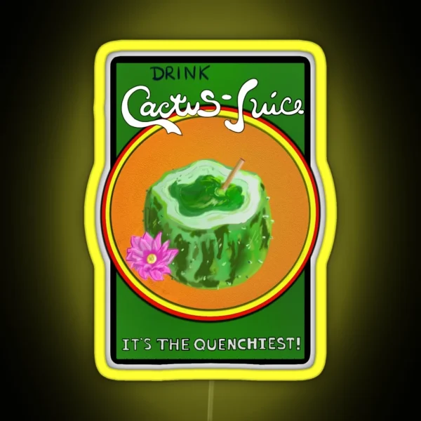 Drink Cactus Juice RGB Neon Sign
