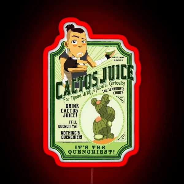 Drink Cactus Juice RGB Neon Sign