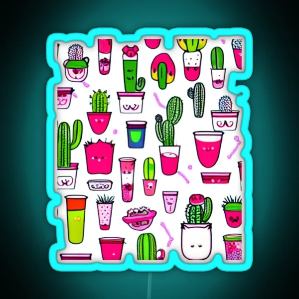 Drink Cactus Juice RGB Neon Sign