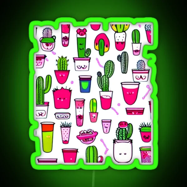 Drink Cactus Juice RGB Neon Sign