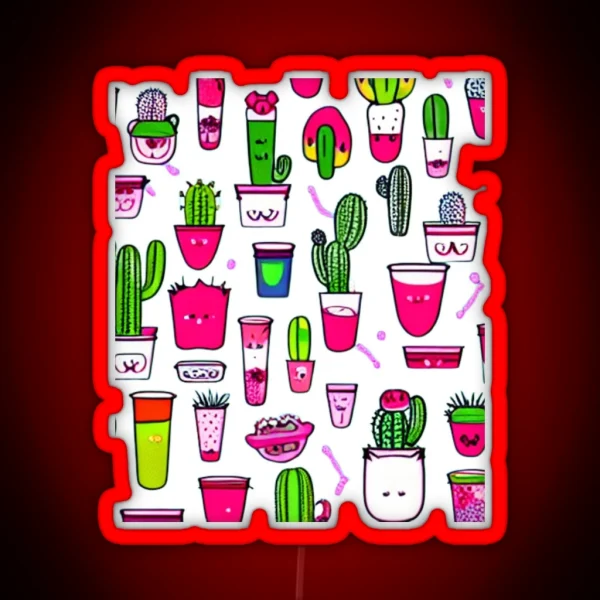 Drink Cactus Juice RGB Neon Sign