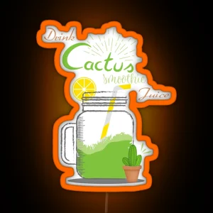 Drink Cactus Juice Simple And Original Design RGB Neon Sign