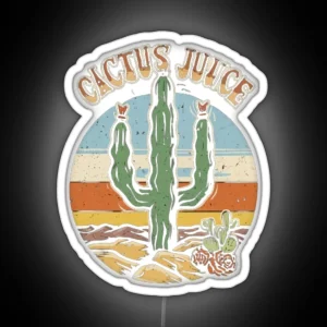 Drink Cactus Juice Vintage RGB Neon Sign