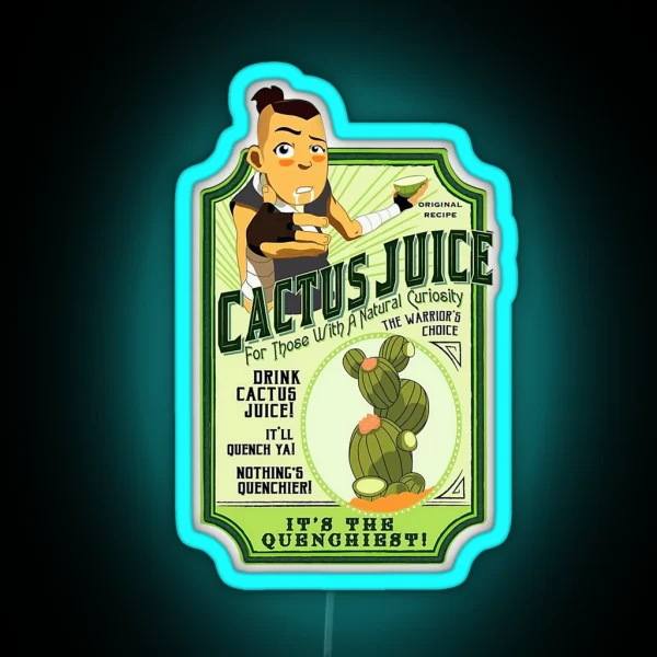 Drink Cactuses RGB Neon Sign