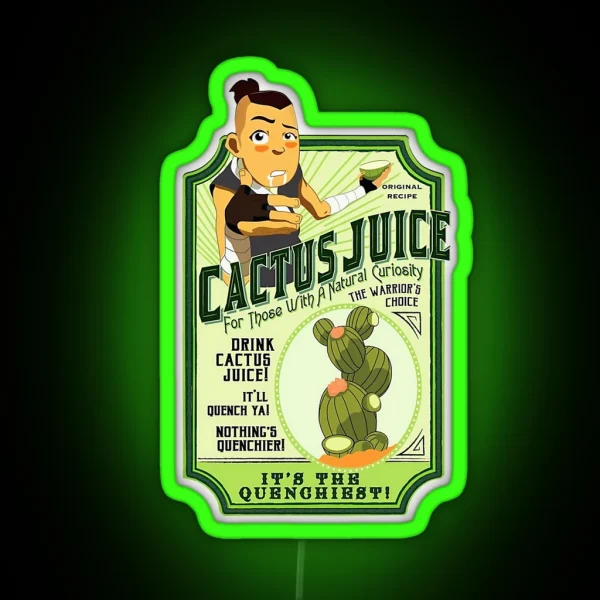 Drink Cactuses RGB Neon Sign