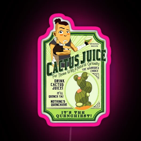 Drink Cactuses RGB Neon Sign