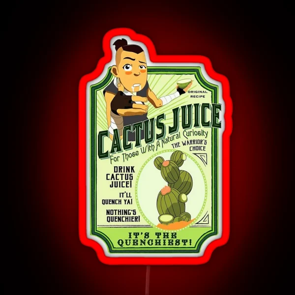 Drink Cactuses RGB Neon Sign