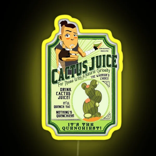 Drink Cactuses RGB Neon Sign